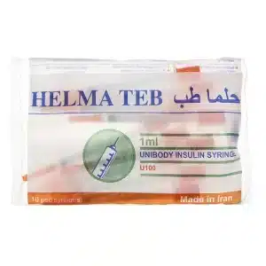 سرنگ انسولین سرسوزن متصل یک میلی‌لیتر حلما
