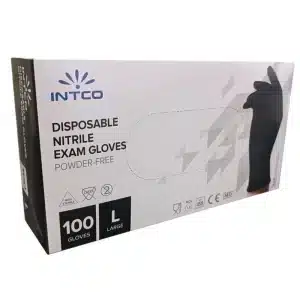 دستکش نیتریل مشکی اینتکو 100 عددی