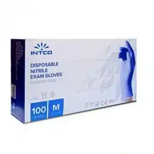 دستکش نیتریل آبی اینتکو 100 عددی