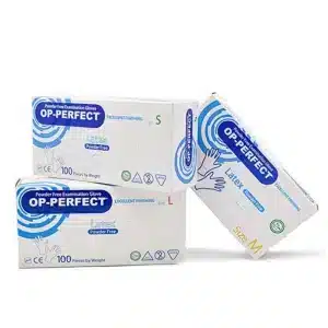 دستکش لاتکس بدون پودر OP-Perfect حریر 100 عددی