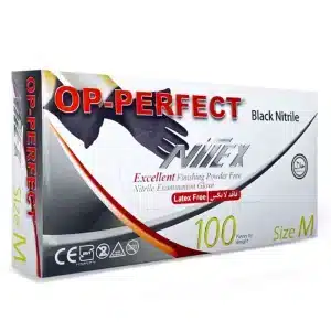 دستکش نیتریل مشکی OP-Perfect حریر 100 عددی