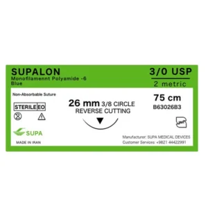 نخ بخیه نایلون 3/0 ریوس کات سوپا